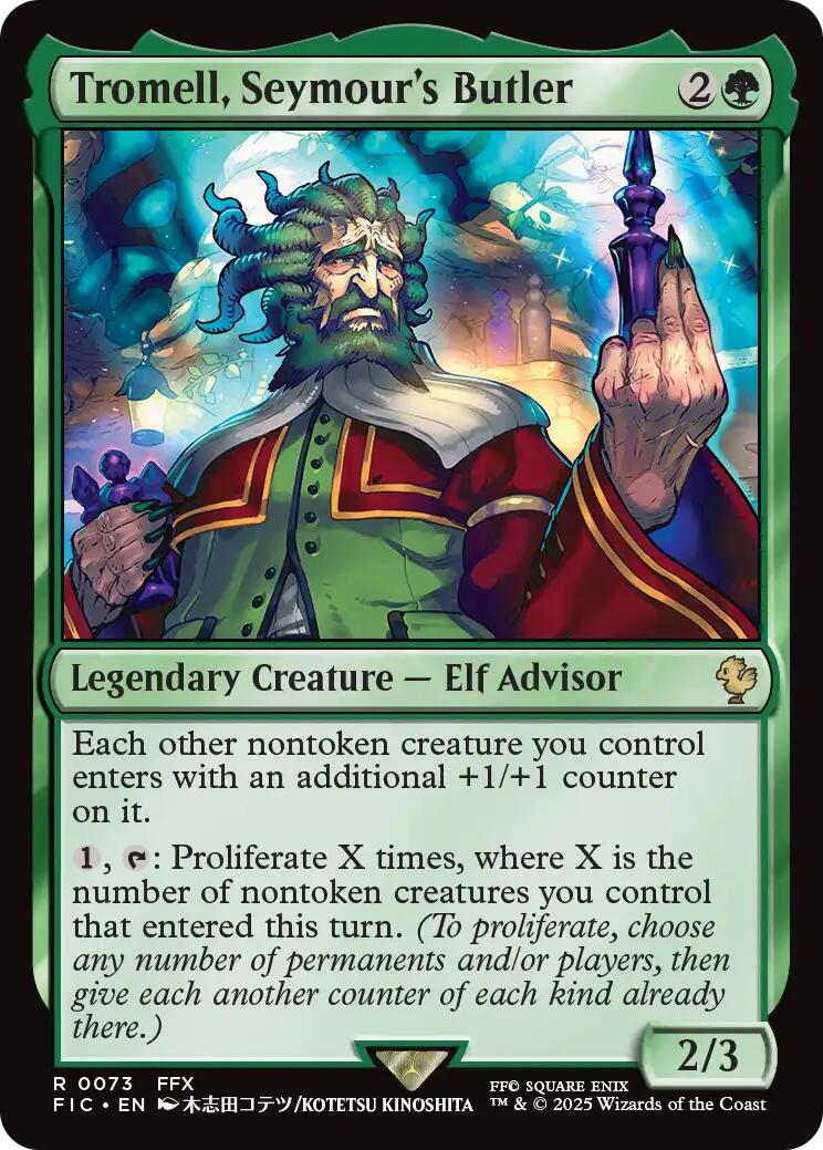 Tromell, Seymour's Butler (Surge Foil) [FINAL FANTASY Commander] | Magic Magpie