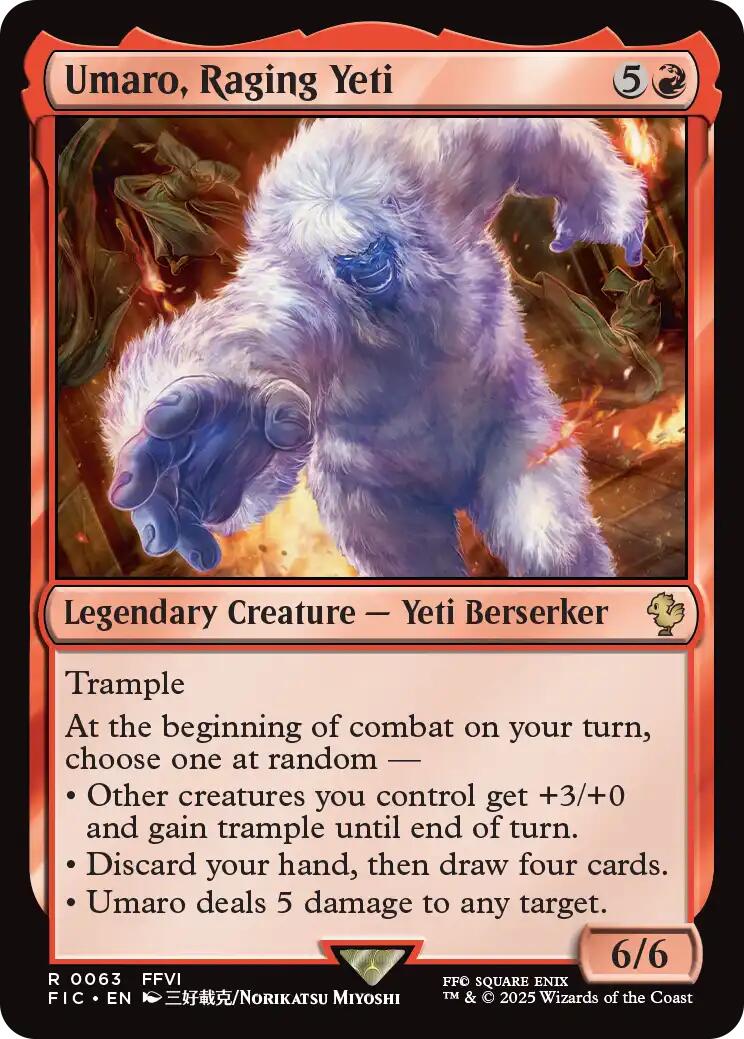 Umaro, Raging Yeti (Surge Foil) [FINAL FANTASY Commander] | Magic Magpie