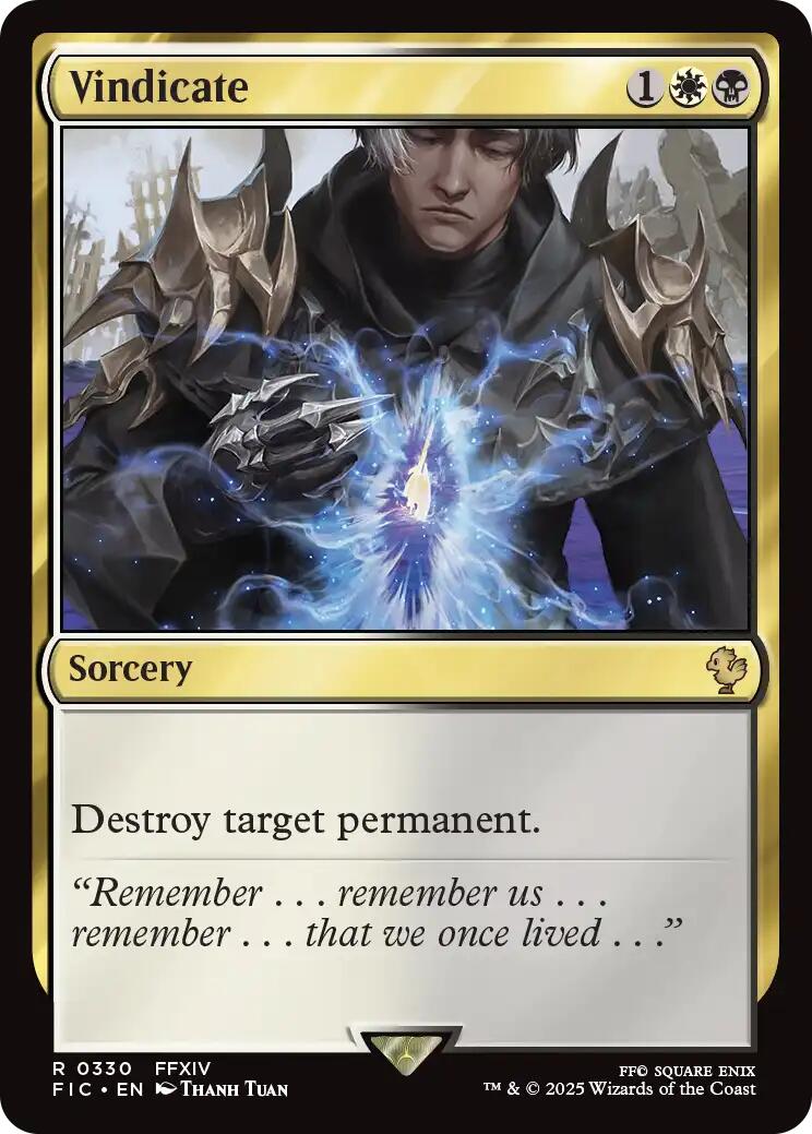 Vindicate (Surge Foil) [FINAL FANTASY Commander] | Magic Magpie