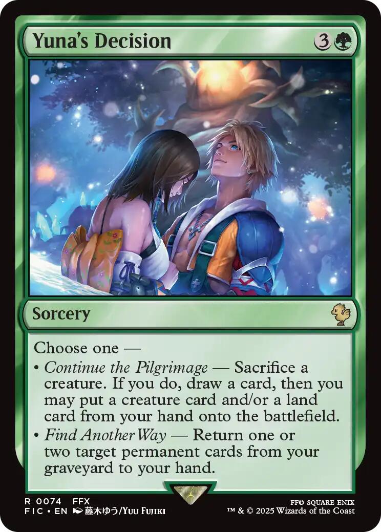 Yuna's Decision (Surge Foil) [FINAL FANTASY Commander] | Magic Magpie