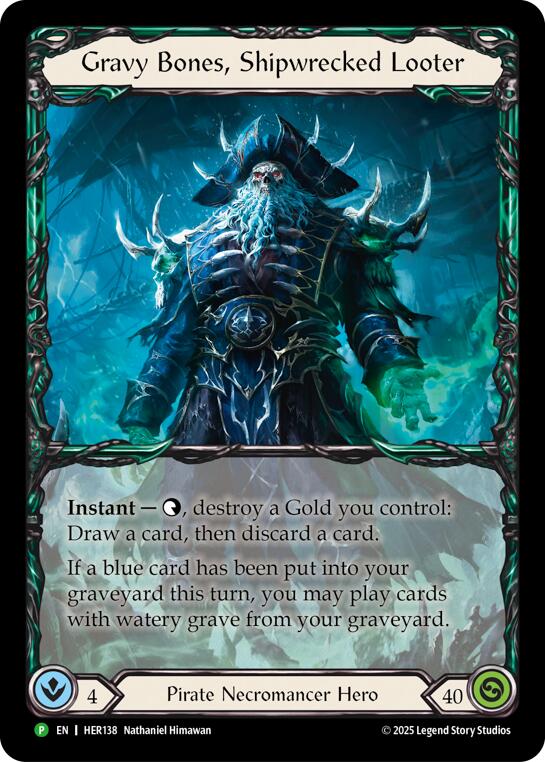 Gravy Bones, Shipwrecked Looter [HER138] (Promo)  Rainbow Foil | Magic Magpie