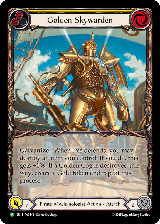 Golden Skywarden [FAB343] (Promo)  Rainbow Foil | Magic Magpie