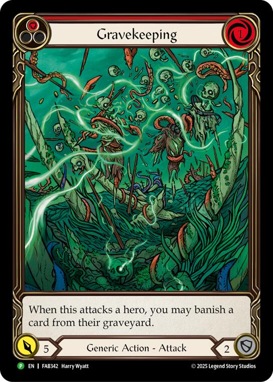 Gravekeeping (Red) [FAB342] (Promo)  Rainbow Foil | Magic Magpie