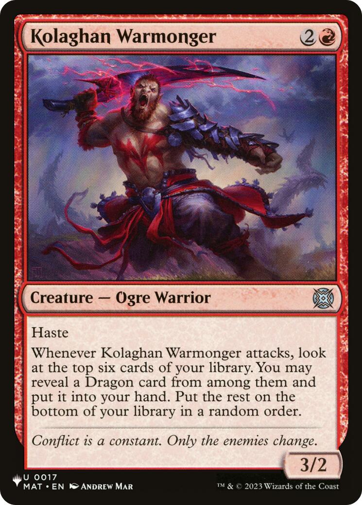 Kolaghan Warmonger [The List] | Magic Magpie