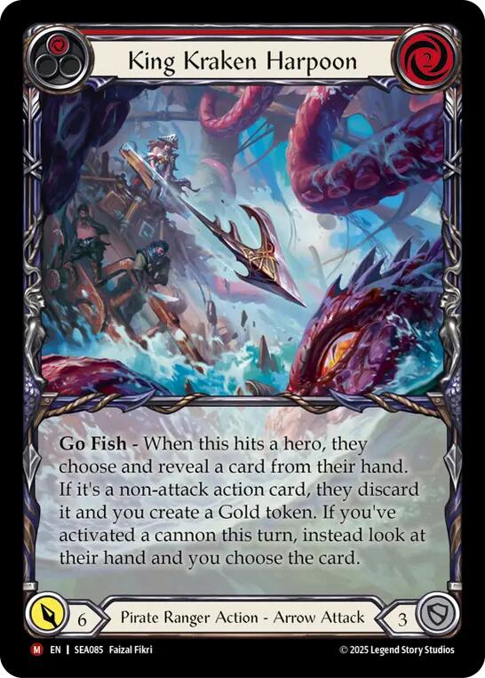 King Kraken Harpoon (Extended Art) [SEA085] (High Seas)  Rainbow Foil | Magic Magpie