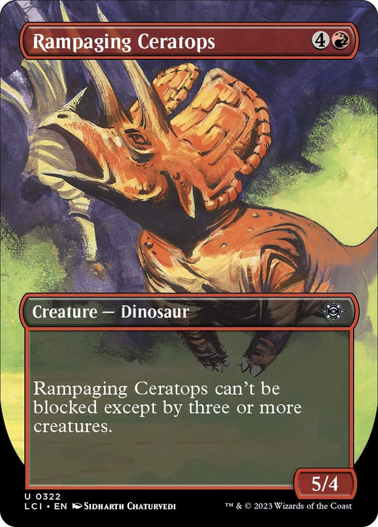 Rampaging Ceratops (Borderless) [The Lost Caverns of Ixalan] | Magic Magpie