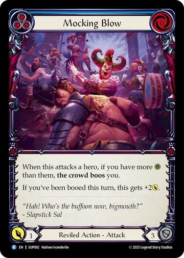 Mocking Blow (Blue) [SUP092] (Super Slam)  Rainbow Foil | Magic Magpie