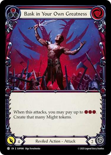 Bask in Your Own Greatness (Red) [SUP098] (Super Slam)  Rainbow Foil | Magic Magpie
