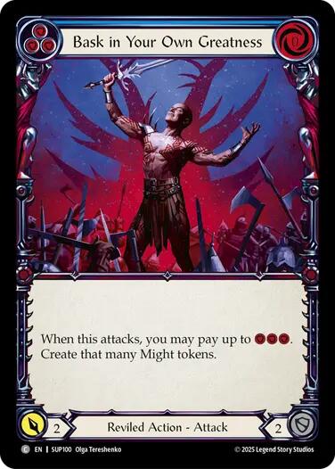 Bask in Your Own Greatness (Blue) [SUP100] (Super Slam)  Rainbow Foil | Magic Magpie