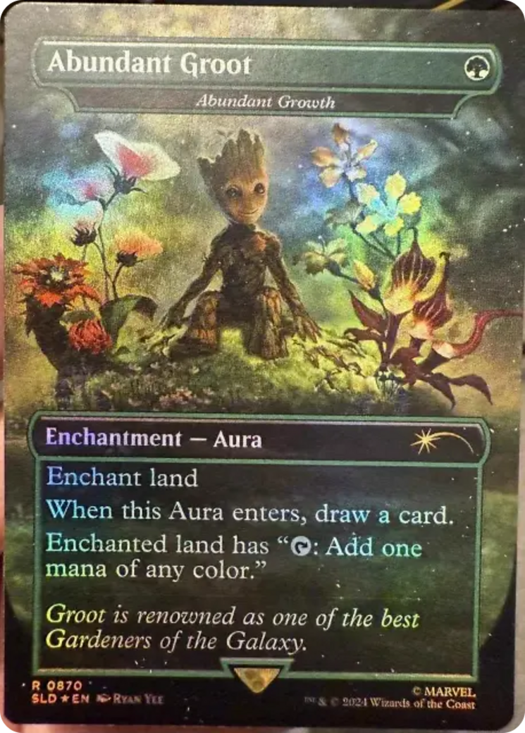 Abundant Groot - Abundant Growth (Rainbow Foil) [Secret Lair Drop Series] | Magic Magpie