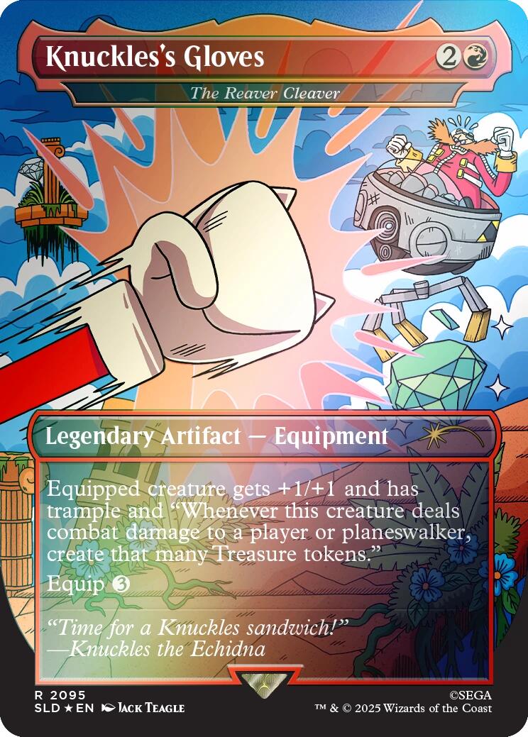 Knuckles's Gloves - The Reaver Cleaver (Rainbow Foil) [Secret Lair Drop Series] | Magic Magpie