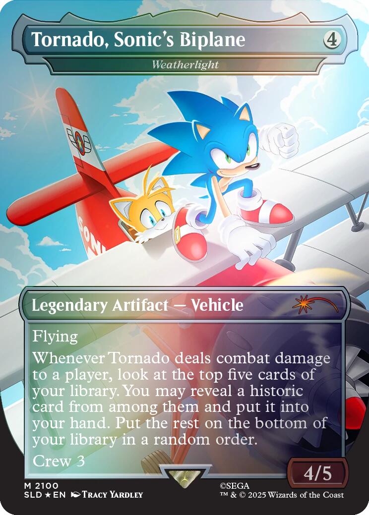 Tornado, Sonic's Biplane - Weatherlight (Rainbow Foil) [Secret Lair Drop Series] | Magic Magpie