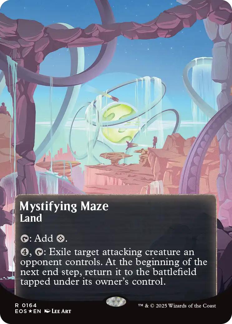 Mystifying Maze (0164) (Borderless) (Galaxy Foil) [Edge of Eternities: Stellar Sights] | Magic Magpie