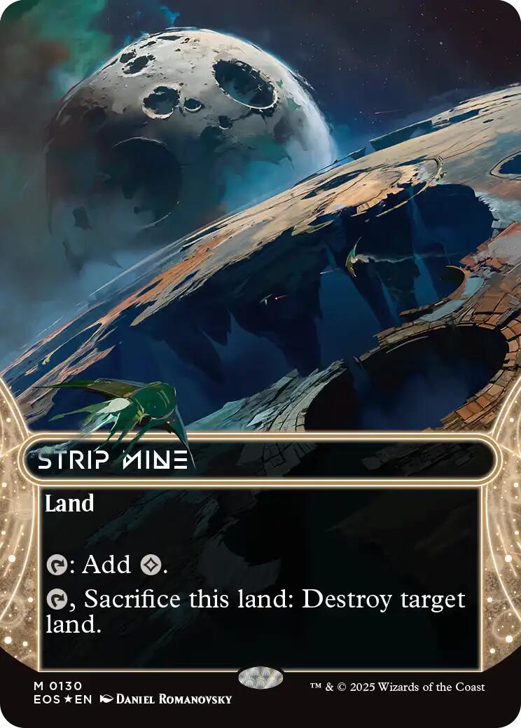 Strip Mine (0130) (Borderless) (Galaxy Foil) [Edge of Eternities: Stellar Sights] | Magic Magpie