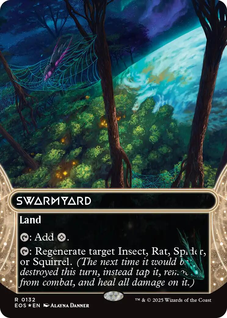 Swarmyard (0132) (Borderless) (Galaxy Foil) [Edge of Eternities: Stellar Sights] | Magic Magpie
