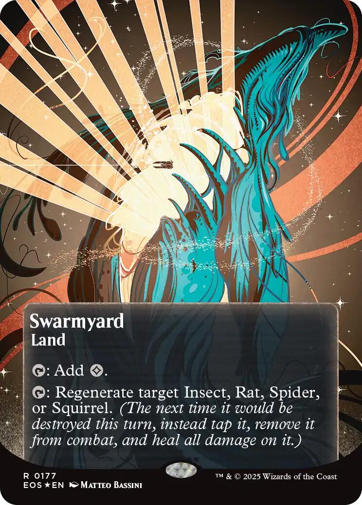 Swarmyard (0087) (Borderless) (Galaxy Foil) [Edge of Eternities: Stellar Sights] | Magic Magpie