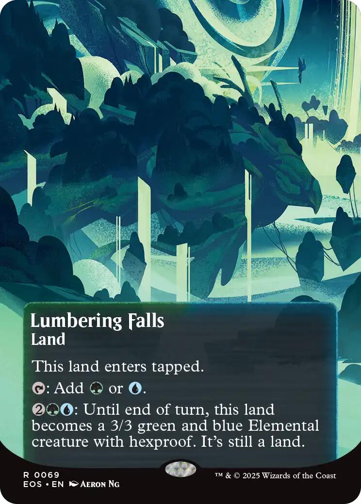 Lumbering Falls (0069) (Borderless) [Edge of Eternities: Stellar Sights] | Magic Magpie