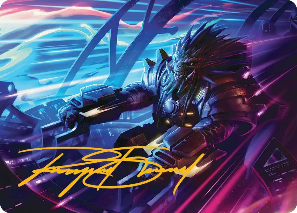 Tannuk, Steadfast Second Art Card (Gold-Stamped Signature) [Edge of Eternities Art Series] | Magic Magpie