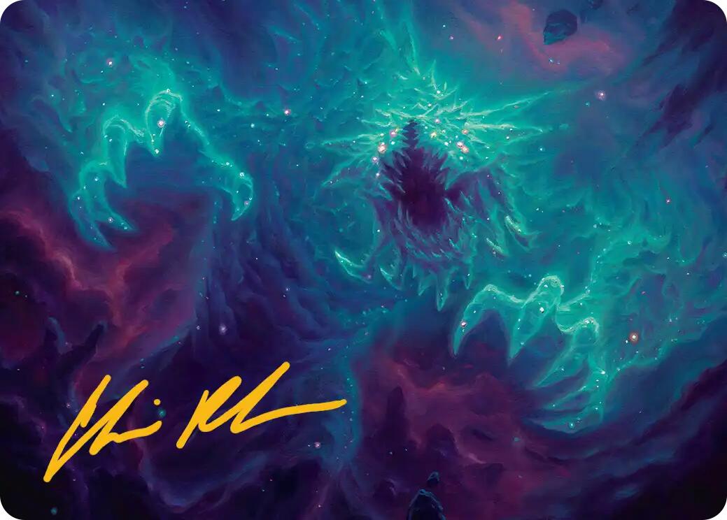Cosmogoyf Art Card (Gold-Stamped Signature) [Edge of Eternities Art Series] | Magic Magpie