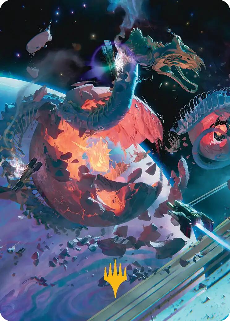 Scavenger Grounds Art Card (47/54) (Gold-Stamped Planeswalker Symbol) [Edge of Eternities Art Series] | Magic Magpie