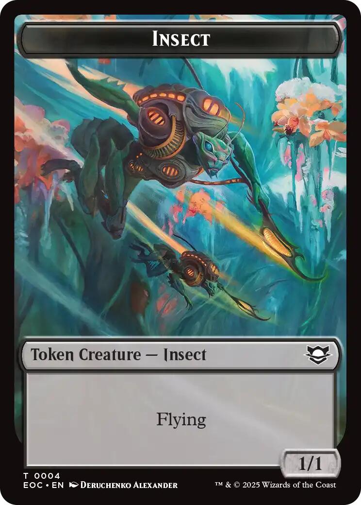 Insect // Elemental (0008) Double-Sided Token [Edge of Eternities Commander Tokens] | Magic Magpie