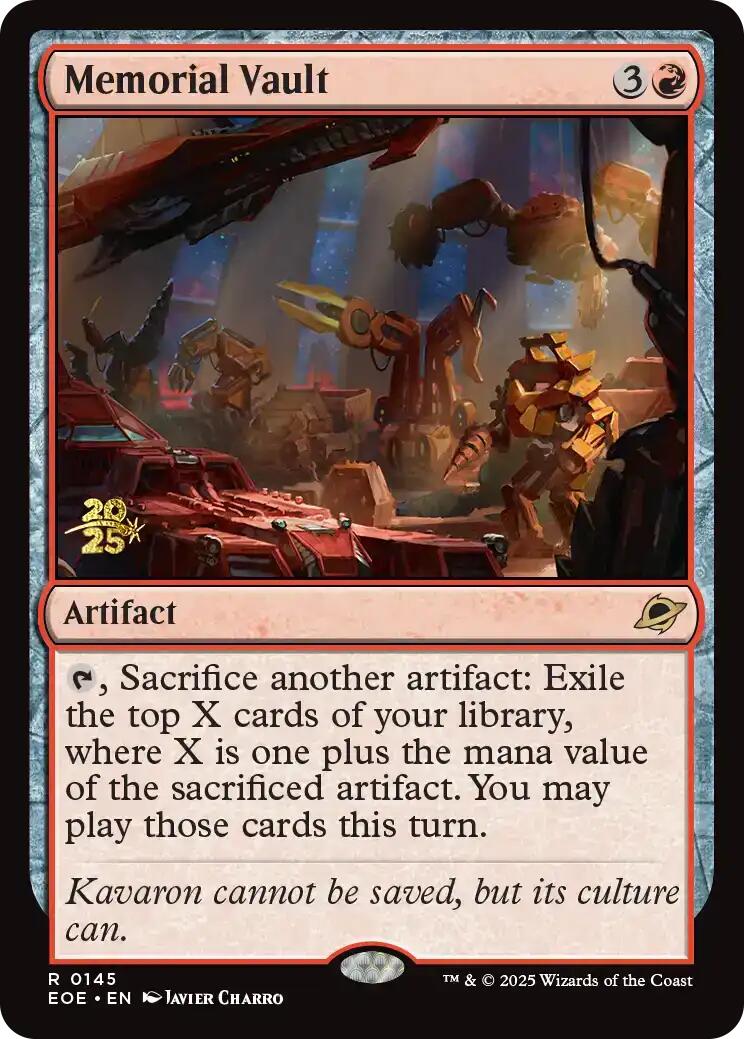 Memorial Vault [Edge of Eternities Prerelease Promos] | Magic Magpie
