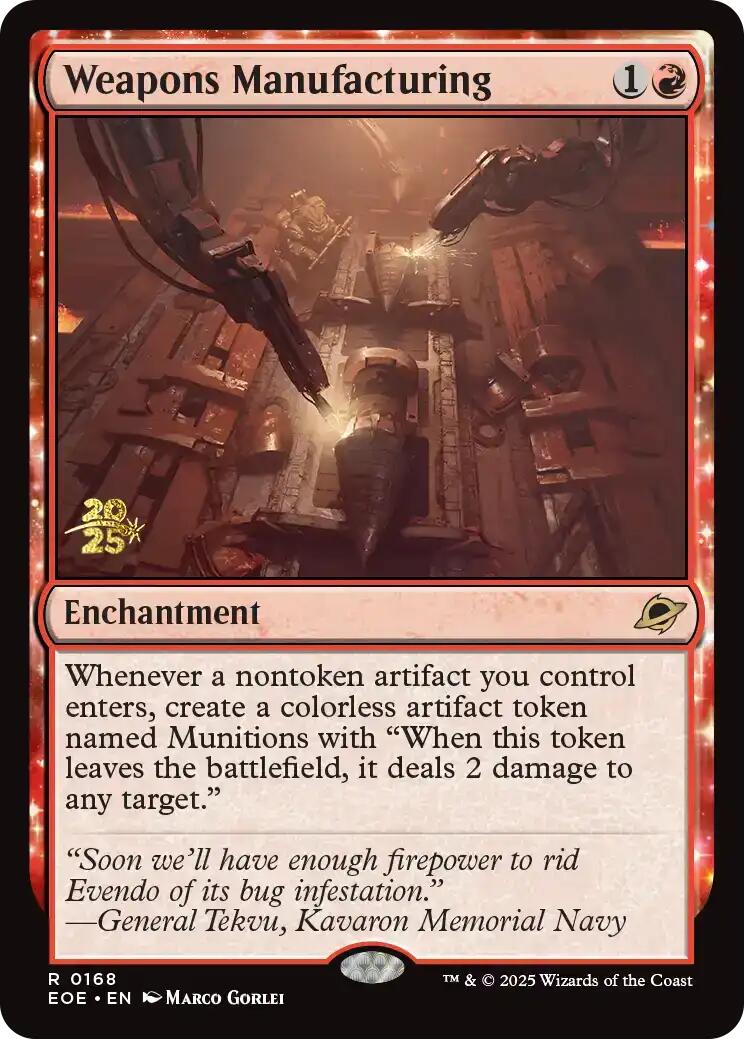 Weapons Manufacturing [Edge of Eternities Prerelease Promos] | Magic Magpie