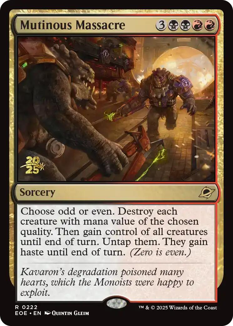 Mutinous Massacre [Edge of Eternities Prerelease Promos] | Magic Magpie