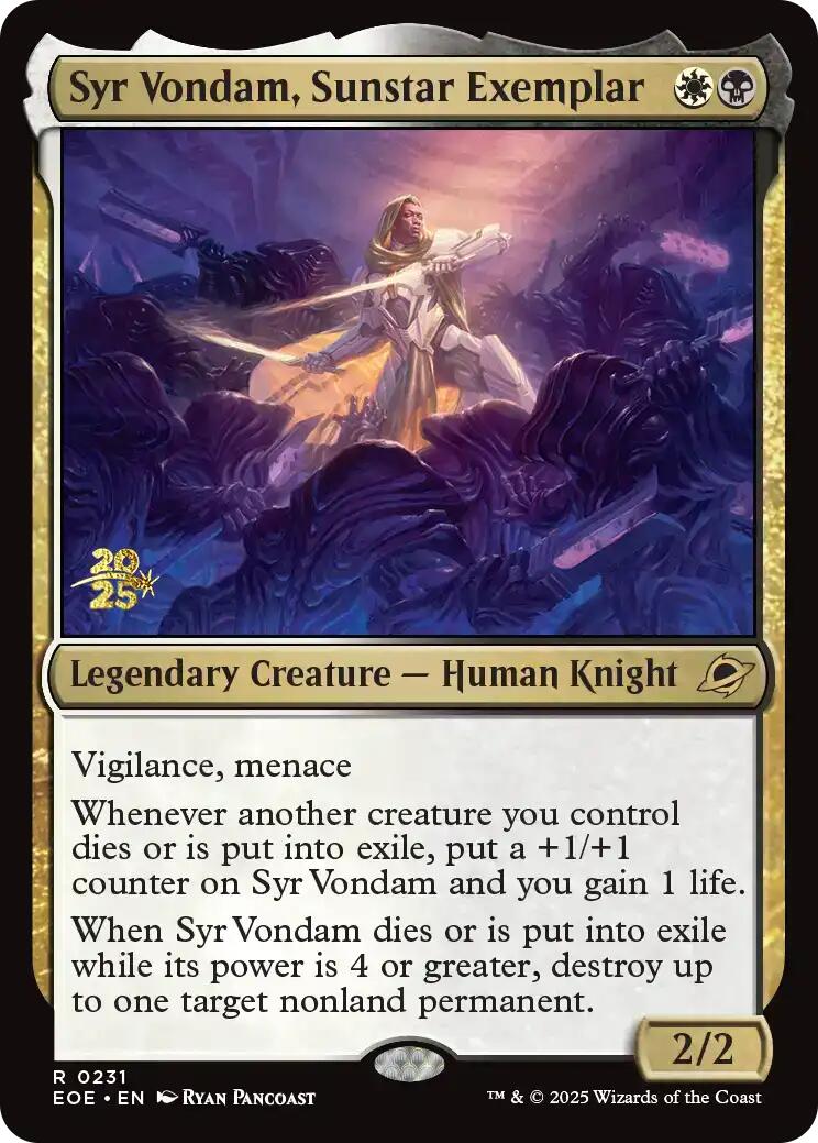 Syr Vondam, Sunstar Exemplar [Edge of Eternities Prerelease Promos] | Magic Magpie