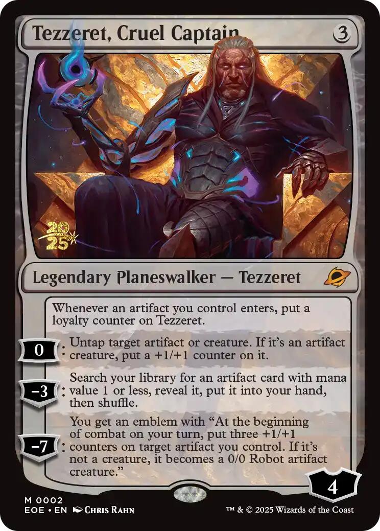 Tezzeret, Cruel Captain [Edge of Eternities Prerelease Promos] | Magic Magpie