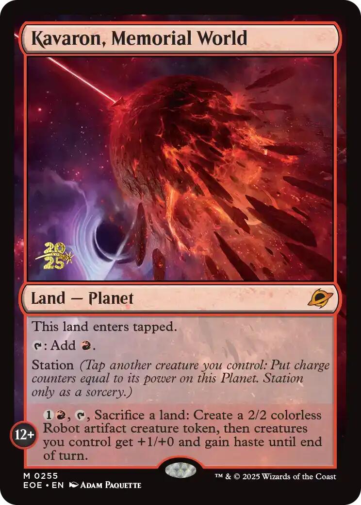 Kavaron, Memorial World [Edge of Eternities Prerelease Promos] | Magic Magpie