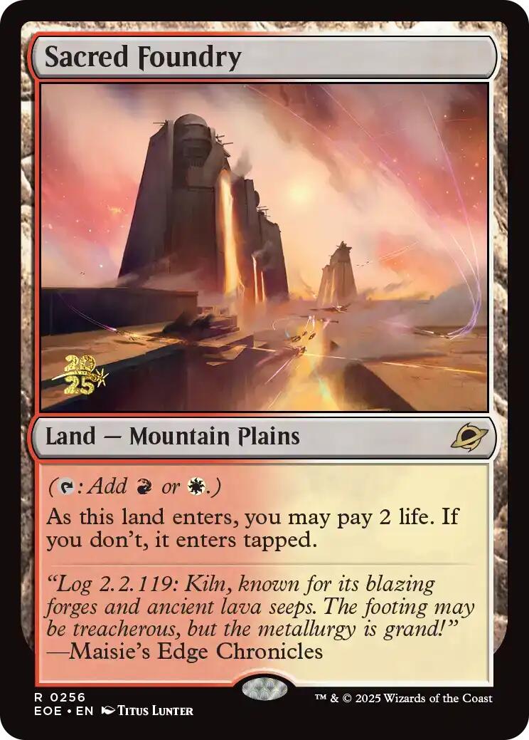 Sacred Foundry [Edge of Eternities Prerelease Promos] | Magic Magpie