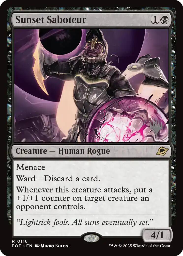 Sunset Saboteur [Edge of Eternities Promo Pack] | Magic Magpie