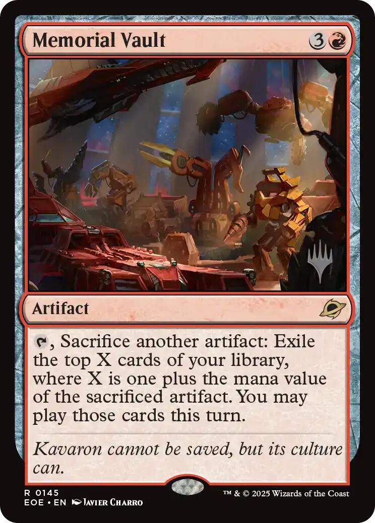 Memorial Vault [Edge of Eternities Promo Pack] | Magic Magpie