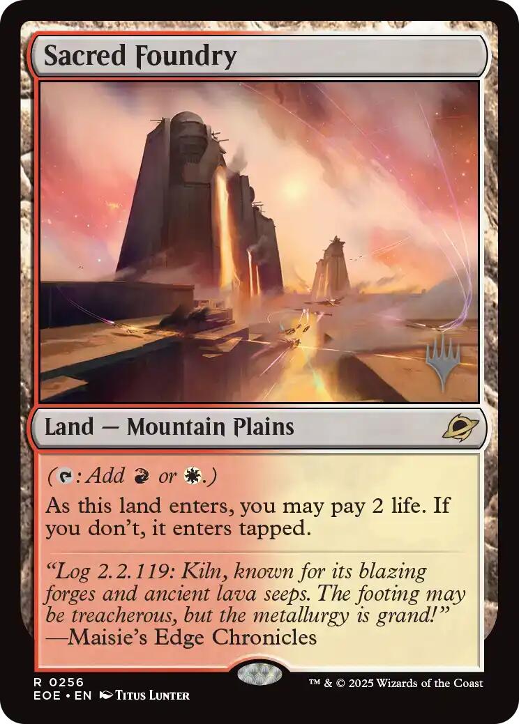 Sacred Foundry [Edge of Eternities Promo Pack] | Magic Magpie
