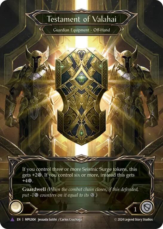Testament of Valahai (Marvel Cold Foil) [MPG004] (Mastery Pack Guardian)  Cold Foil | Magic Magpie