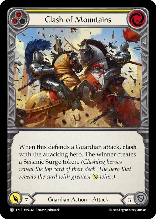 Clash of Mountains (Yellow) [MPG062] (Mastery Pack Guardian) | Magic Magpie