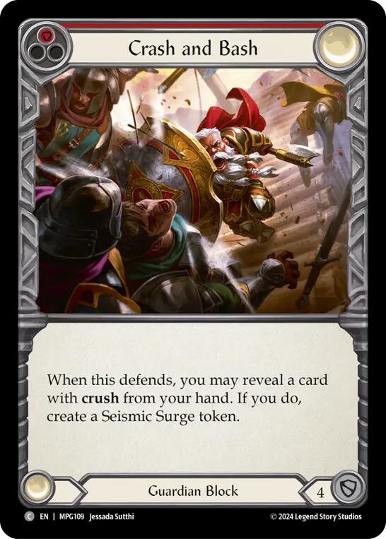 Crash and Bash (Red) [MPG109] (Mastery Pack Guardian)  Rainbow Foil | Magic Magpie
