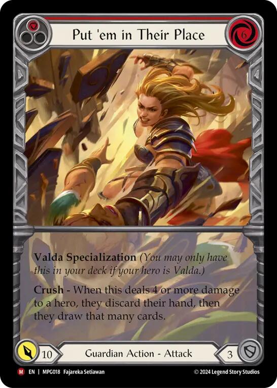 Put 'Em In Their Place (Extended Art) [MPG018] (Mastery Pack Guardian)  Rainbow Foil | Magic Magpie