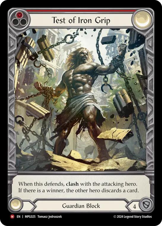 Test of Iron Grip (Extended Art) [MPG025] (Mastery Pack Guardian)  Rainbow Foil | Magic Magpie