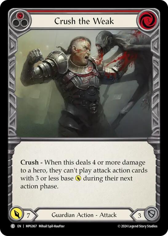 Crush the Weak (Red) [MPG067] (Mastery Pack Guardian) | Magic Magpie