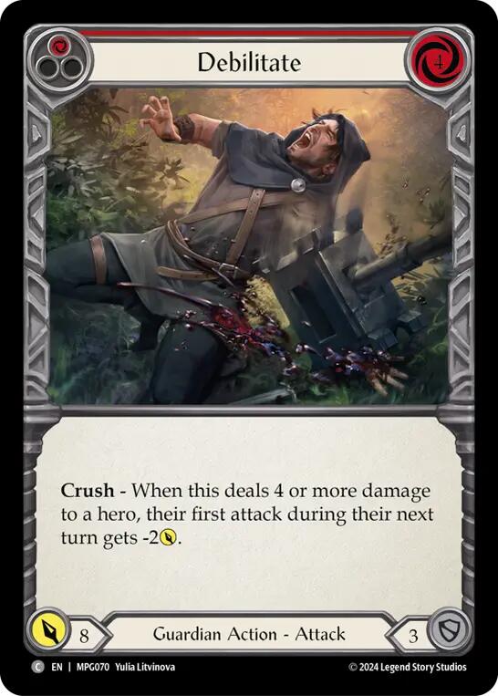 Debilitate (Red) [MPG070] (Mastery Pack Guardian) | Magic Magpie