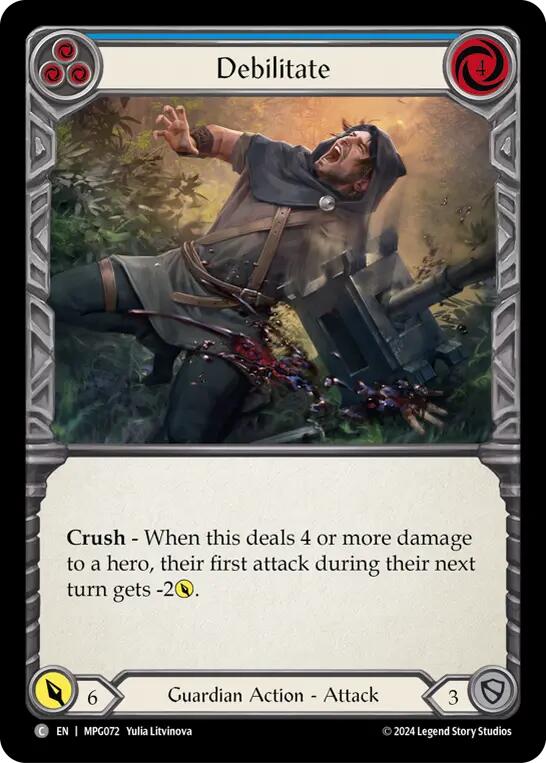 Debilitate (Blue) [MPG072] (Mastery Pack Guardian) | Magic Magpie