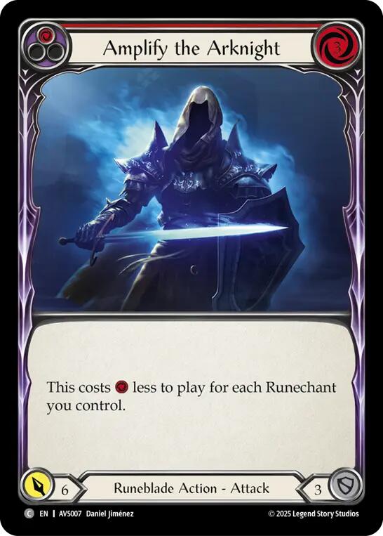 Amplify the Arknight (Red) [AVS007] (Armory Deck: Legends Viserai) | Magic Magpie