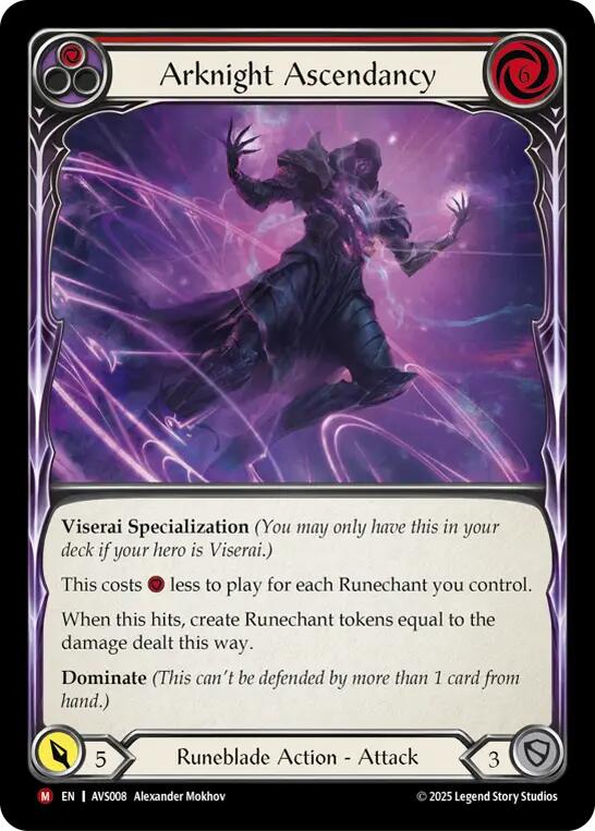 Arknight Ascendancy (Red) [AVS008] (Armory Deck: Legends Viserai) | Magic Magpie