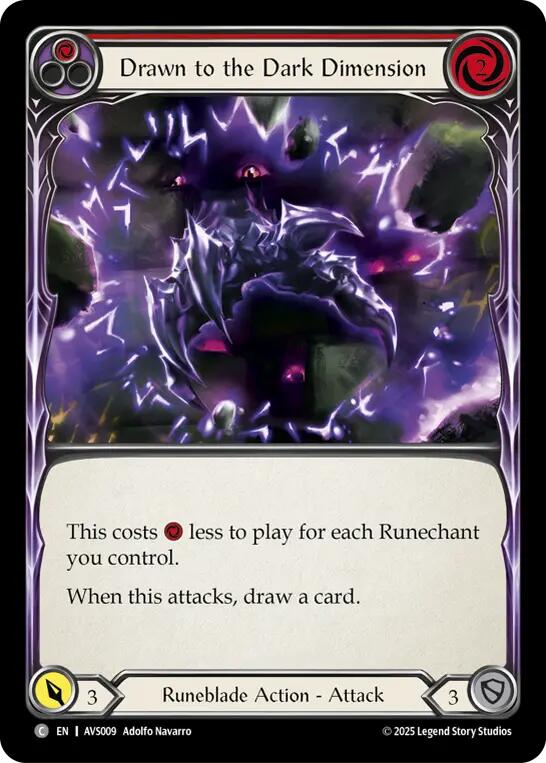 Drawn to the Dark Dimension (Red) [AVS009] (Armory Deck: Legends Viserai) | Magic Magpie