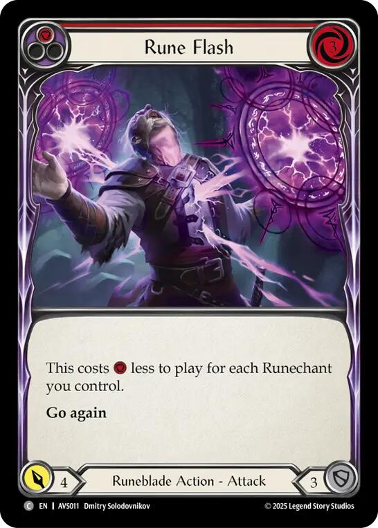 Rune Flash (Red) [AVS011] (Armory Deck: Legends Viserai) | Magic Magpie