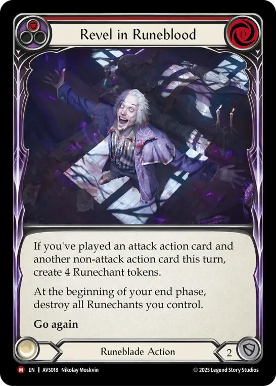 Revel in Runeblood (Red) [AVS018] (Armory Deck: Legends Viserai) | Magic Magpie