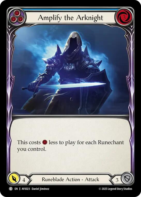 Amplify the Arknight (Blue) [AVS023] (Armory Deck: Legends Viserai) | Magic Magpie