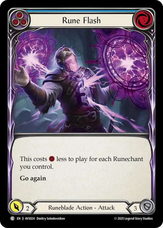 Rune Flash (Blue) [AVS024] (Armory Deck: Legends Viserai) | Magic Magpie